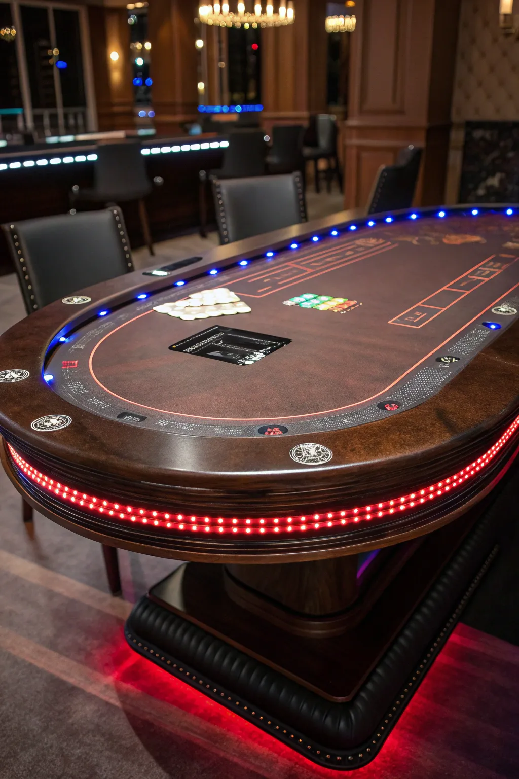 Bring Vegas home with LED-lit elegance.