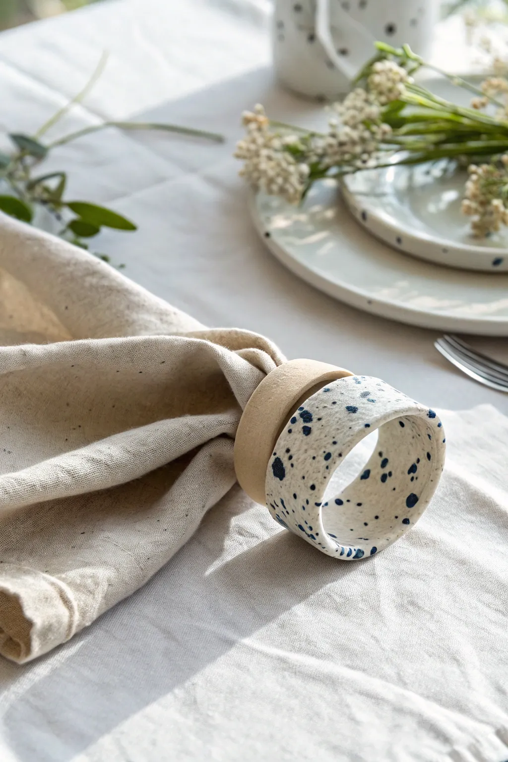Elevate your table setting with a touch of artistry and simplicity.