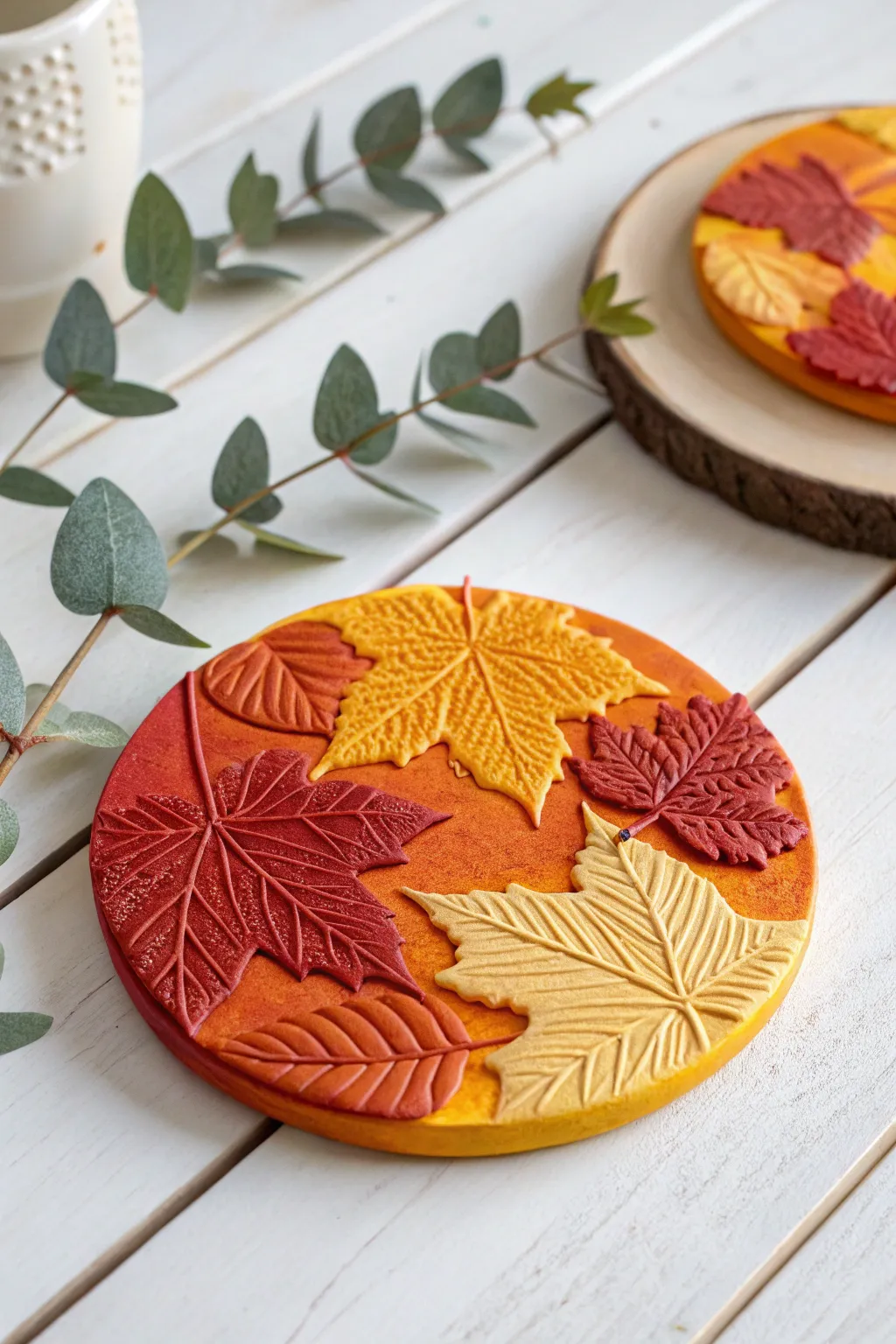 Elevate your table settings with these artisanal seasonal coasters, blending vibrant colors and textures for a refreshing touch of nature.