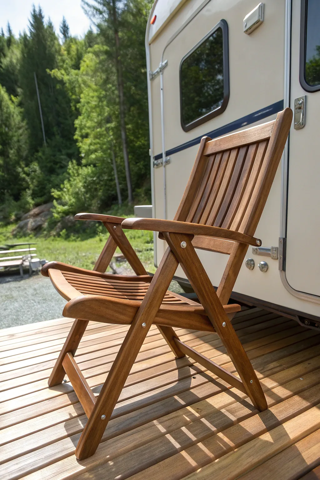 Elevate your RV experience with the elegance of compact folding furniture. Perfect for any adventure.