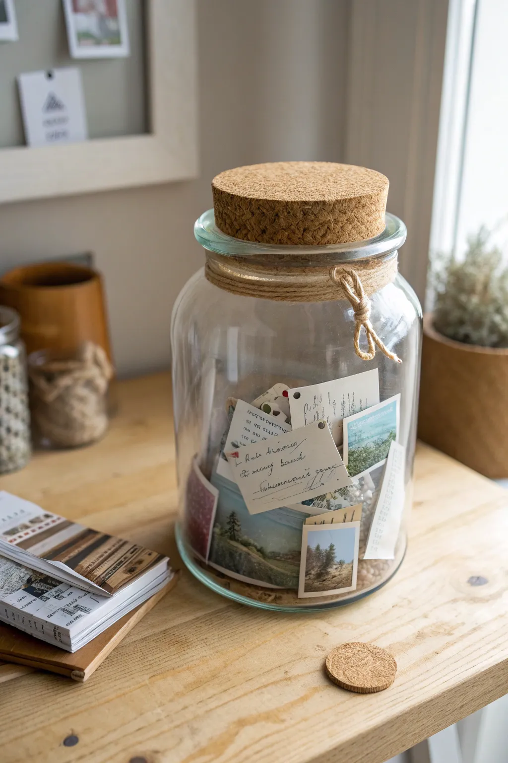 Capture cherished memories in a minimalist Memory Jar, where every keepsake tells a story.