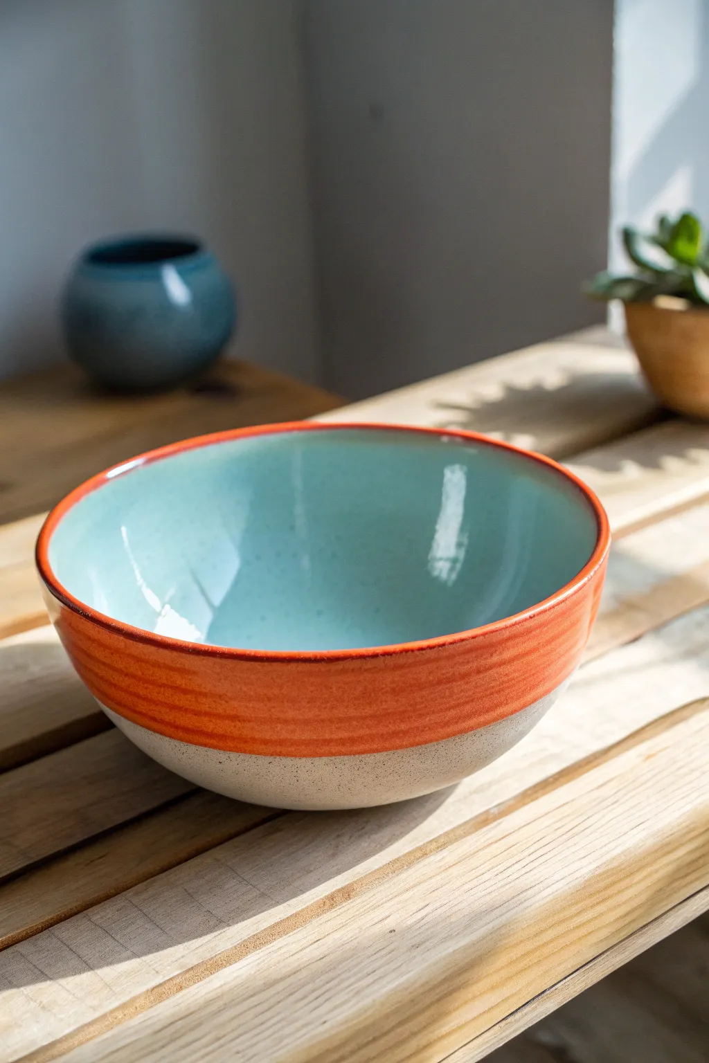 Elevate your pottery with a pop of color: Discover the elegance of contrasting rims.