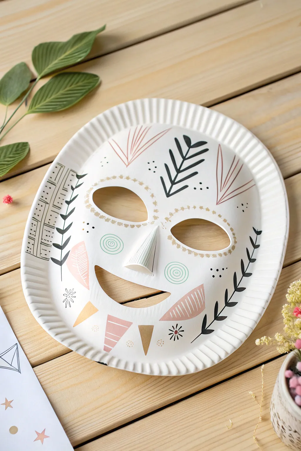 Discover the joy of crafting emotions with these charming paper plate masks.