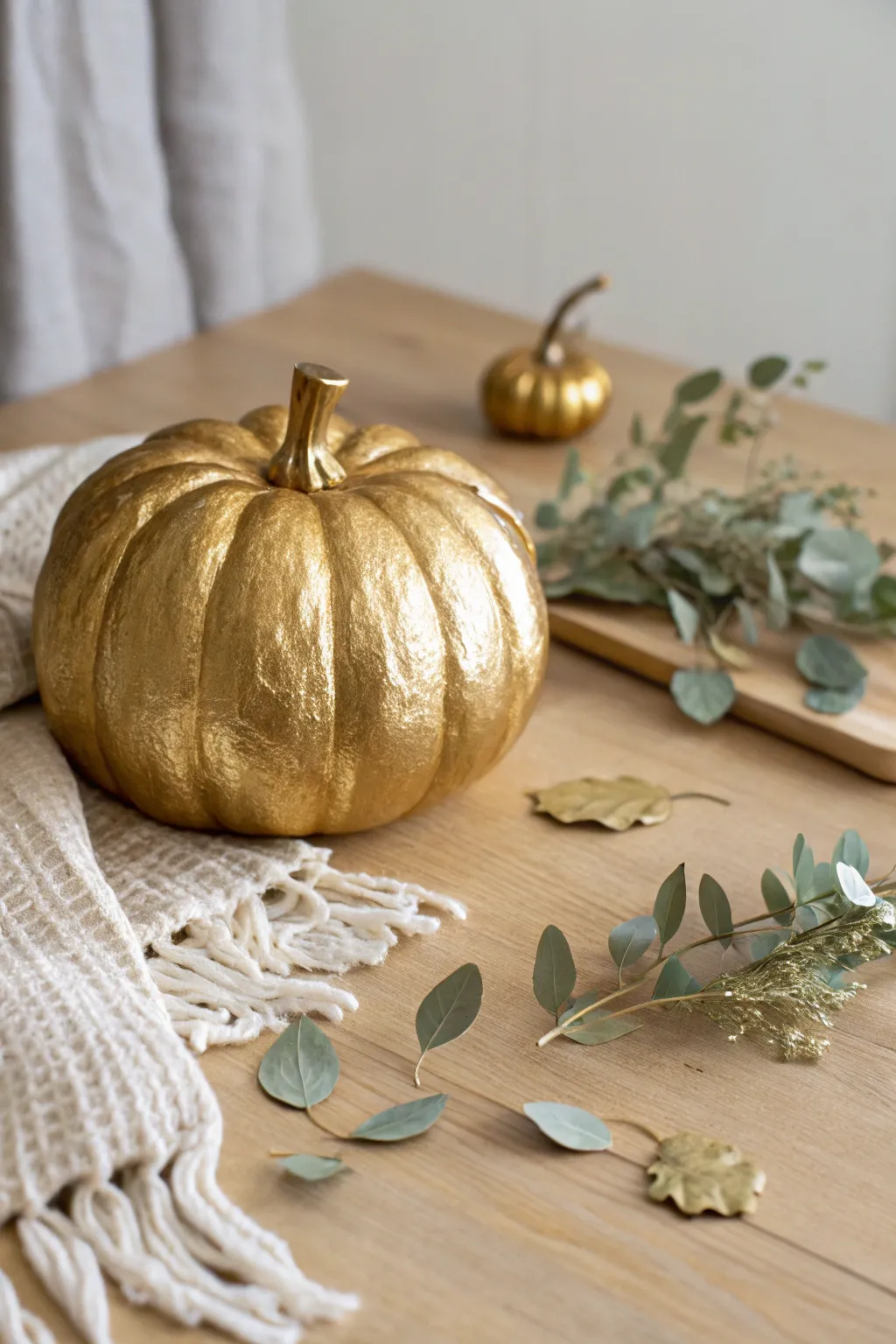 Elevate your fall decor with a touch of gold. ✨ #PumpkinPerfection #MetallicElegance