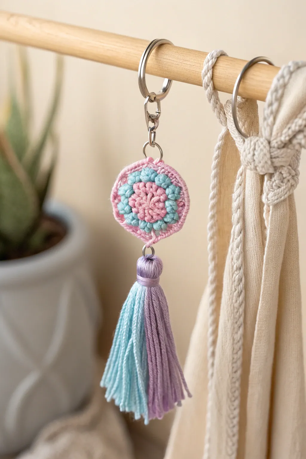 Add a pop of color to your keys with these charming crochet creations!