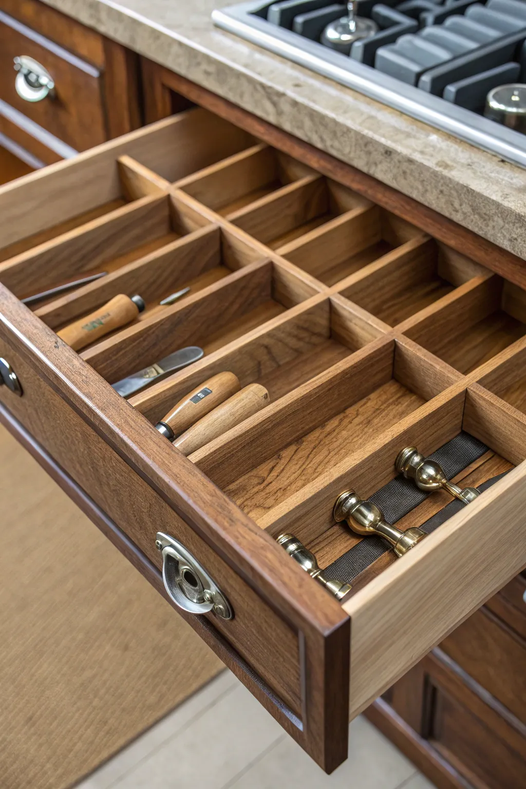 Transform your workspace with handcrafted drawer organizers for a clutter-free experience.