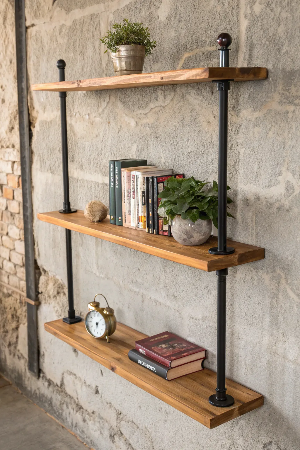Elevate your space with minimalist rebar shelves that blend industrial strength with modern elegance.