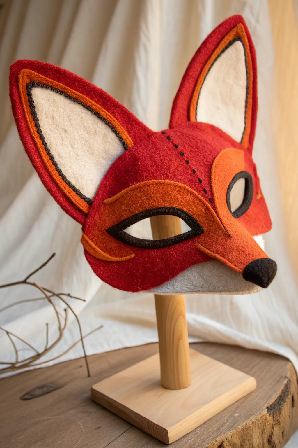 Embrace your playful side with this charming red fox mask, perfect for adding a whimsical touch to any gathering.