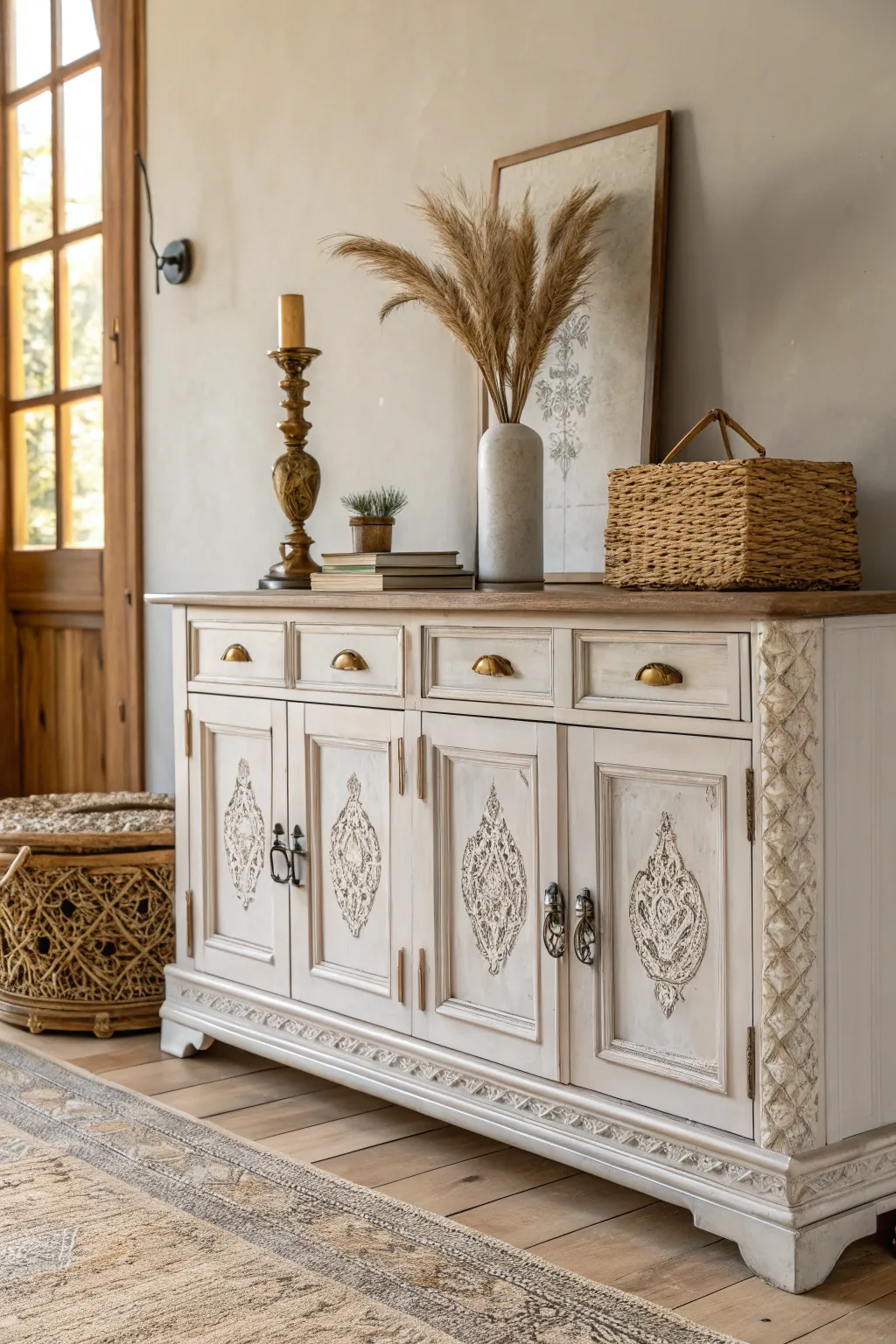 Timeless elegance meets modern simplicity with this antique-inspired buffet.