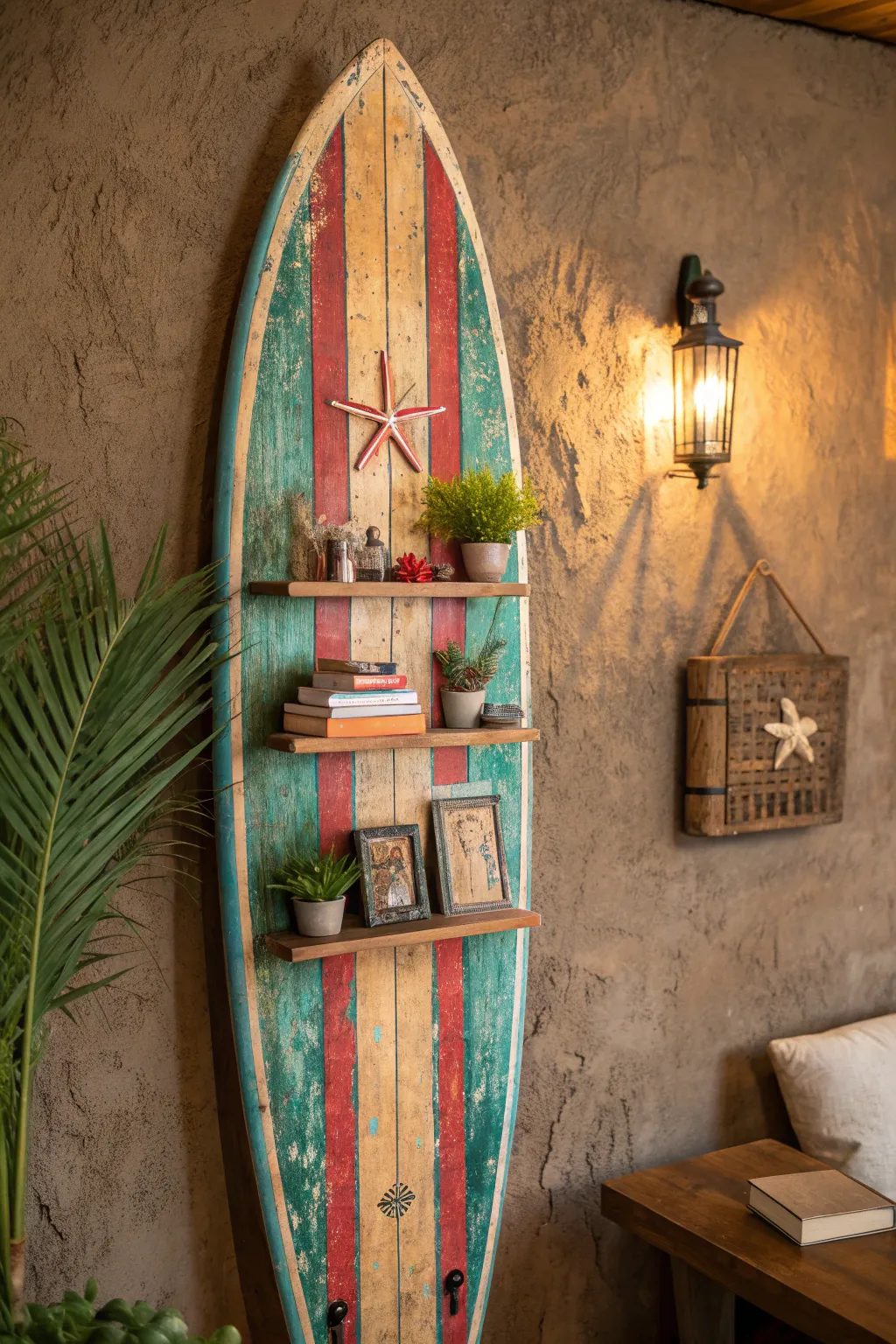 Transform your space with a wave of creativity: the Surfboard Shelf.