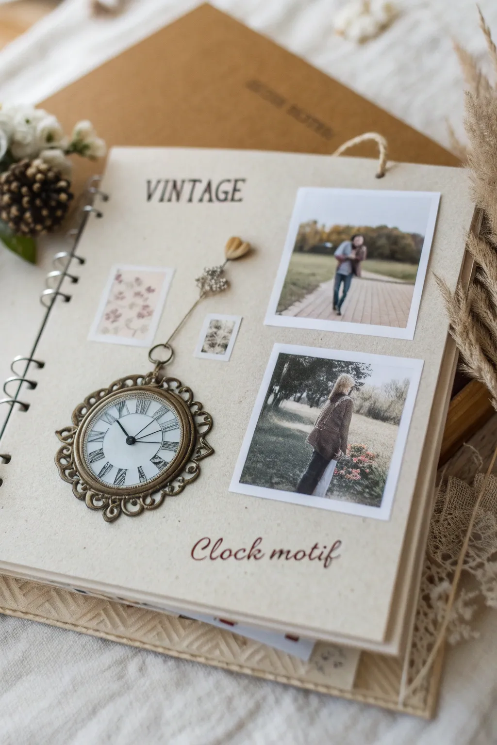 Capture cherished memories with a vintage twist in your retirement scrapbook.
