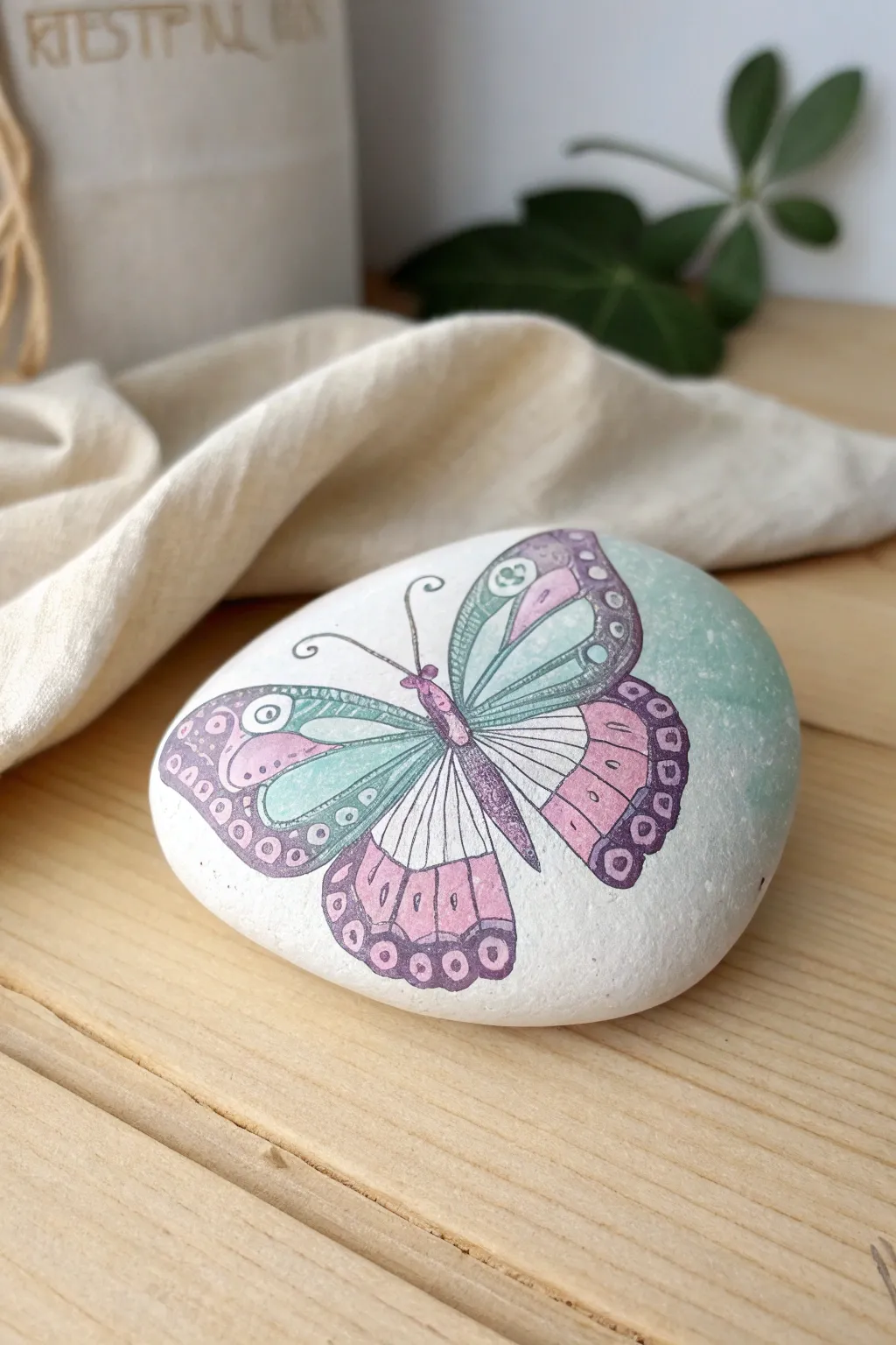 Transform nature into art with delicate butterfly rock paintings. #CraftedBeauty
