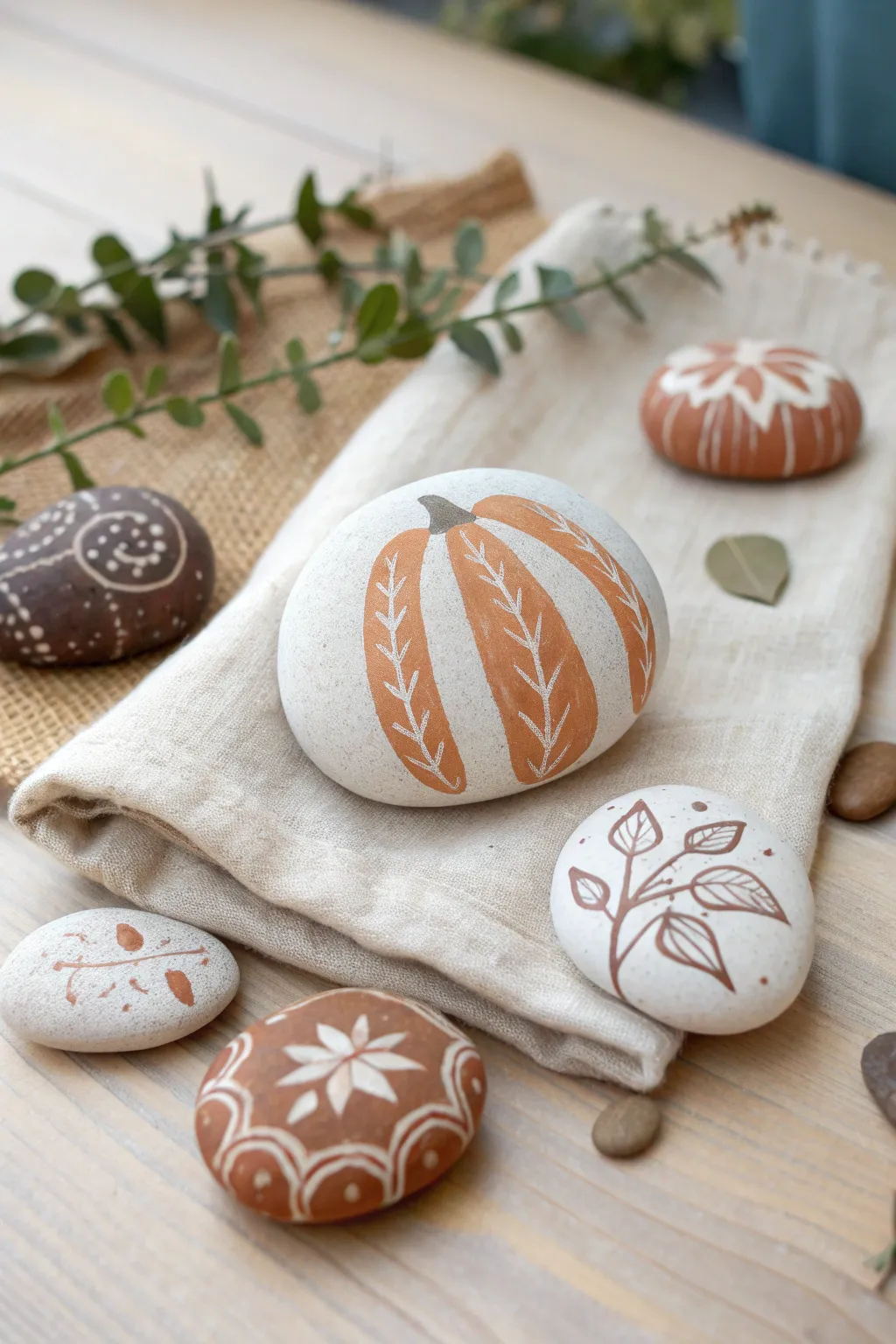 Celebrate the season with handcrafted holiday-themed rock art, where simplicity meets natural beauty.