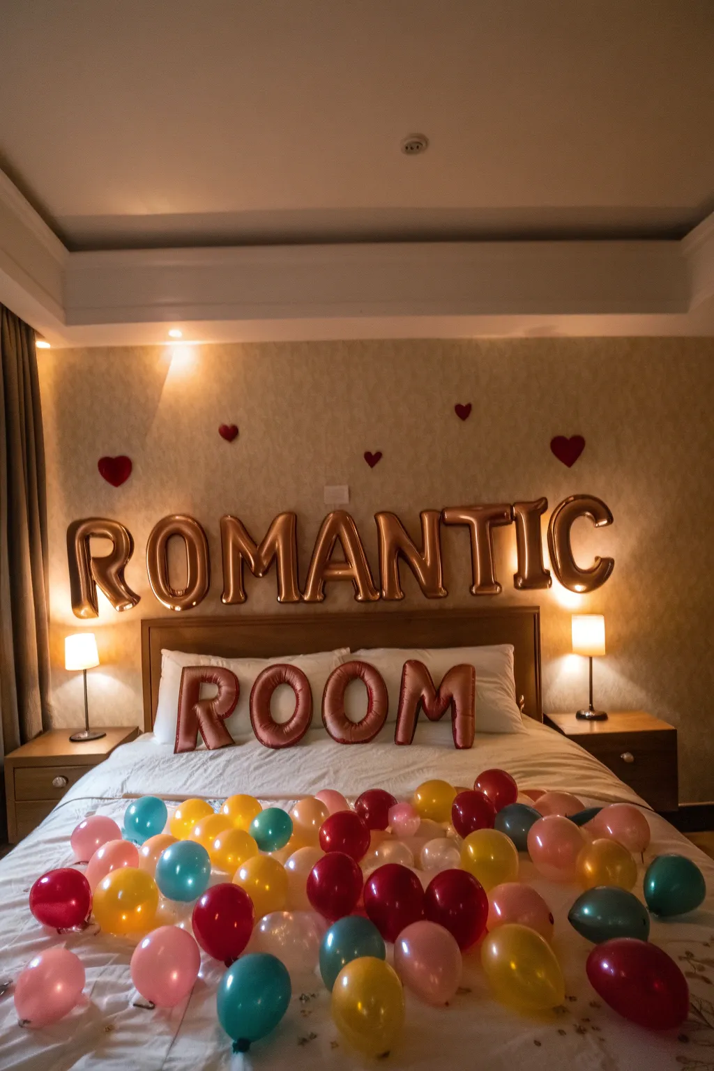 Romantic messages add a personal touch to decor.