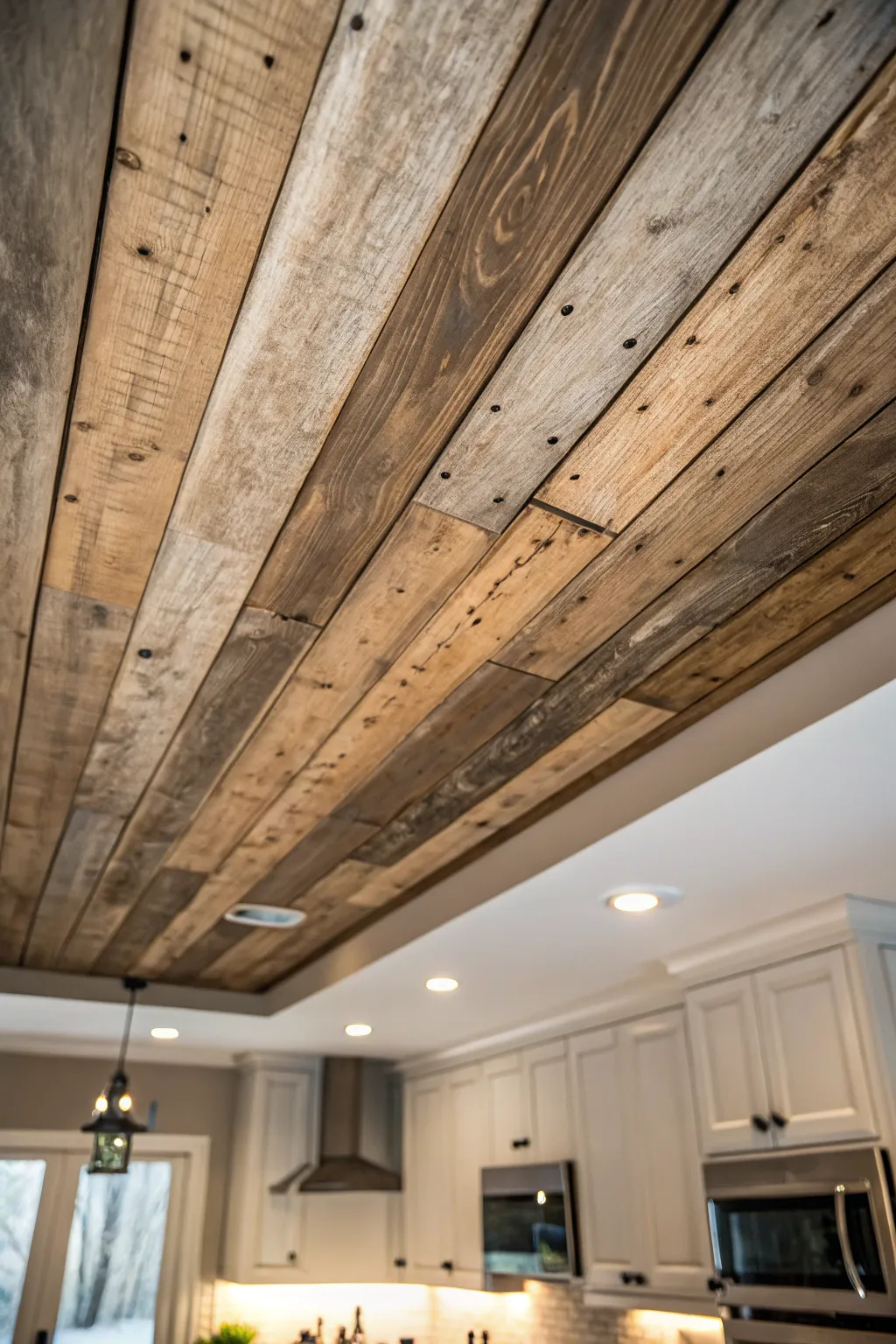 Reclaimed barnwood adds historical charm and character.