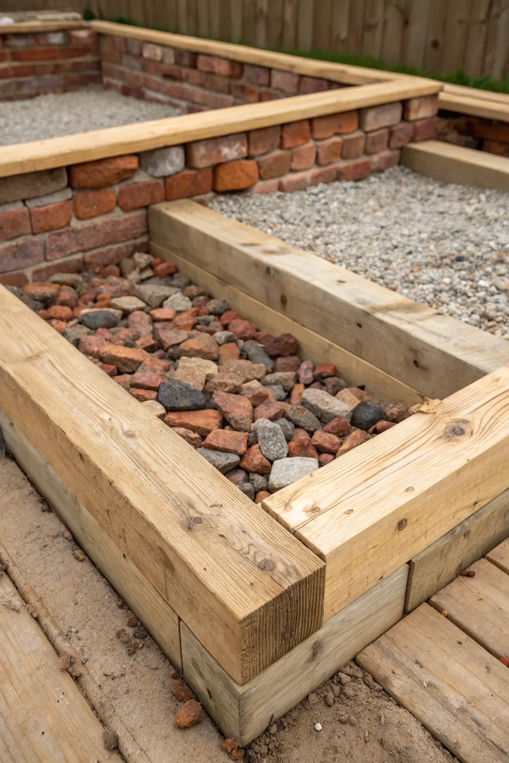 Elevate your shed game with a timber-frame foundation and reclaimed bricks for a touch of rustic charm.