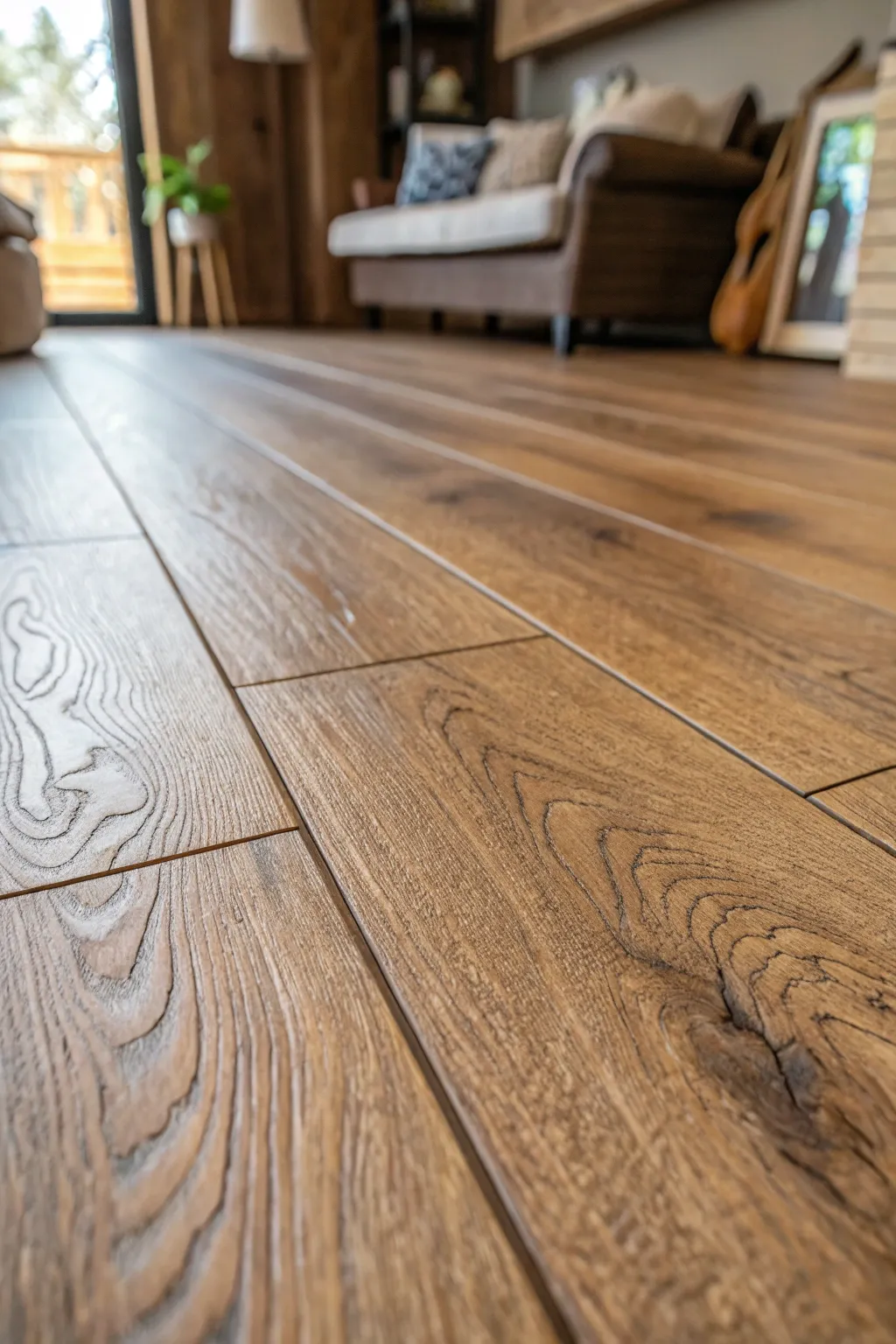 Transform your shed with the elegance of vinyl plank flooring, where style meets practicality.