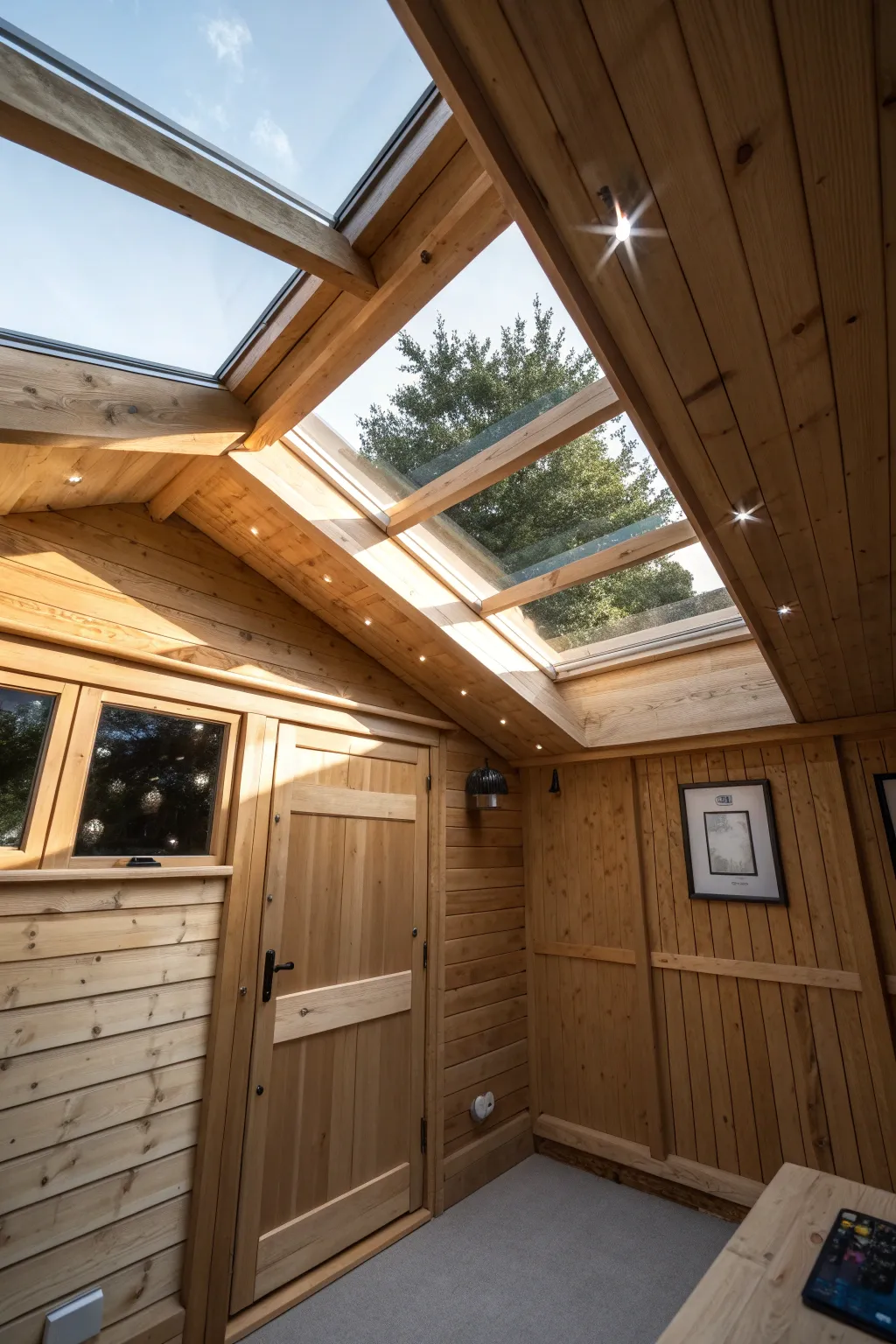 Illuminate your space naturally with a stunning skylight, blending craftsmanship and elegance.