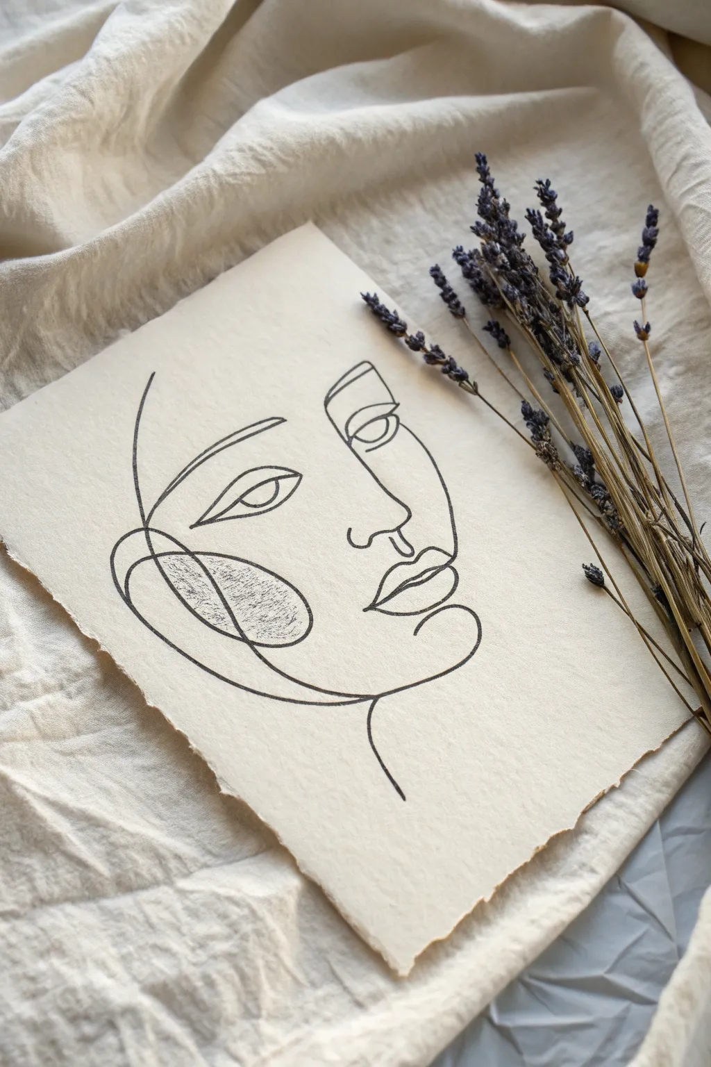 Discover the beauty in simplicity with abstract faces that tell their own story.