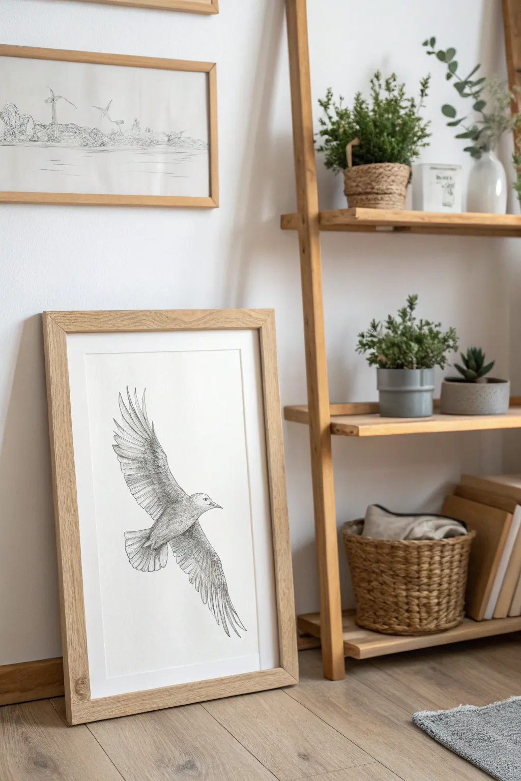 Elevate your space with the elegance of nature's flight, captured in minimalist artistry.