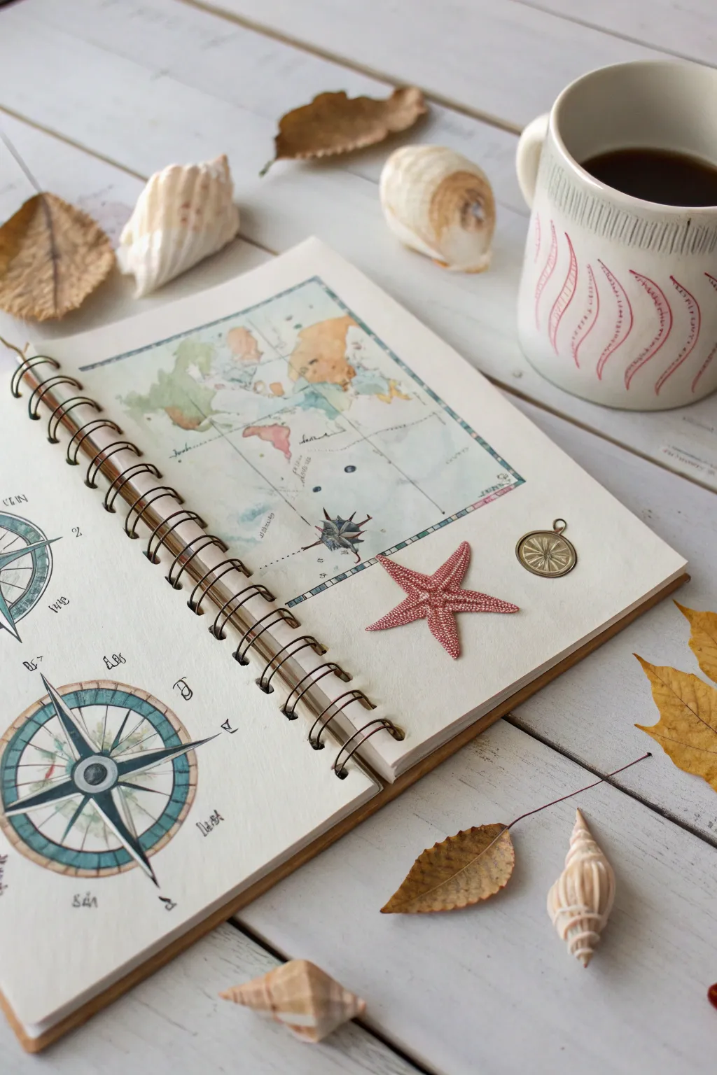 Dive into your creativity with a travel-themed sketchbook page—where memories and artistry beautifully collide. 🌿✈️