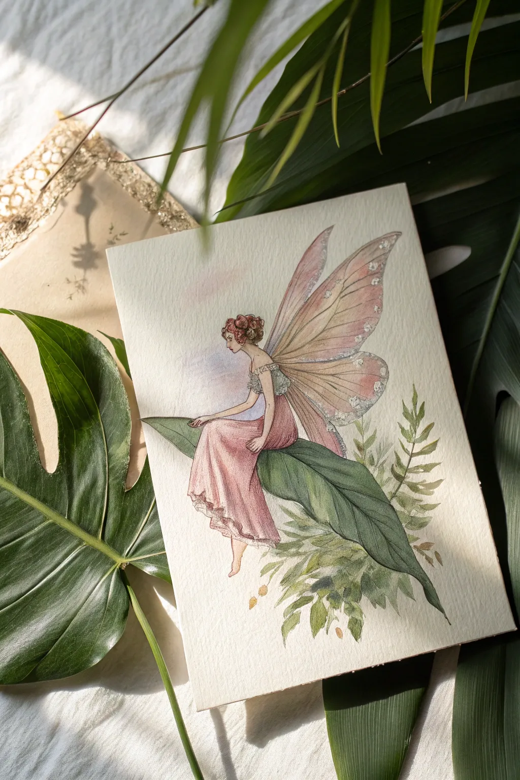 Embrace your imagination with this whimsical watercolor of a fairytale fairy, a perfect blend of simplicity and enchantment.