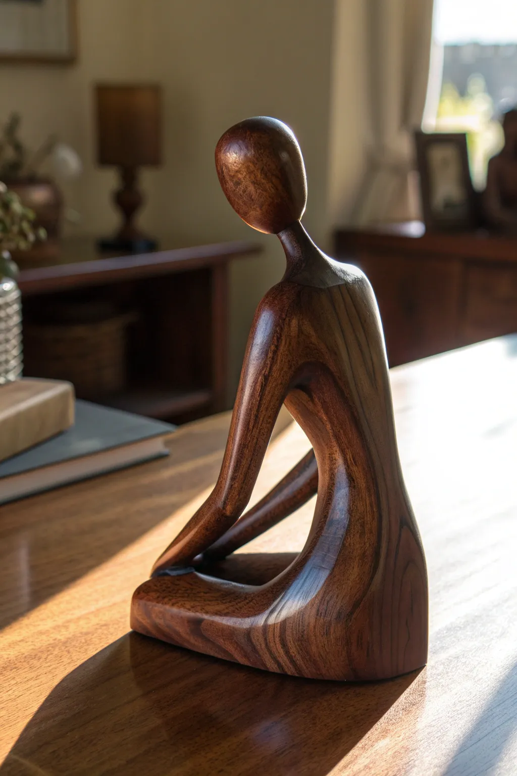 Celebrate the art of simplicity with this elegant wooden human figure, a testament to the beauty of minimalism and craftsmanship.