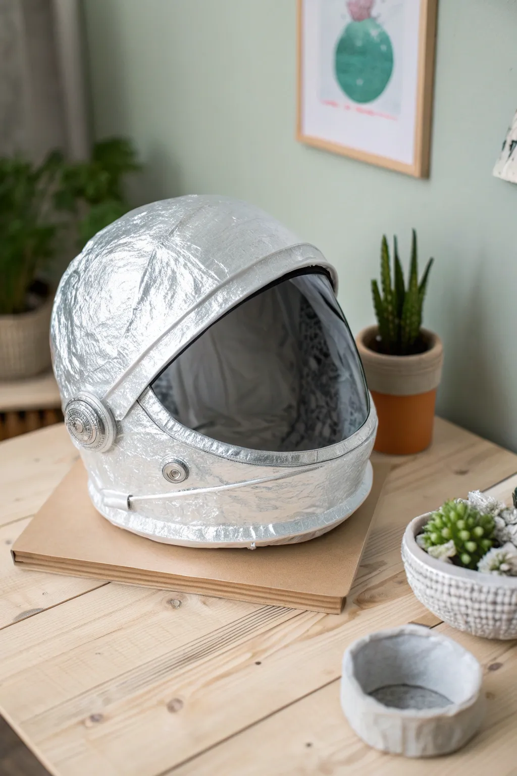 Crafted with love: a simple yet enchanting DIY astronaut helmet for little explorers!
