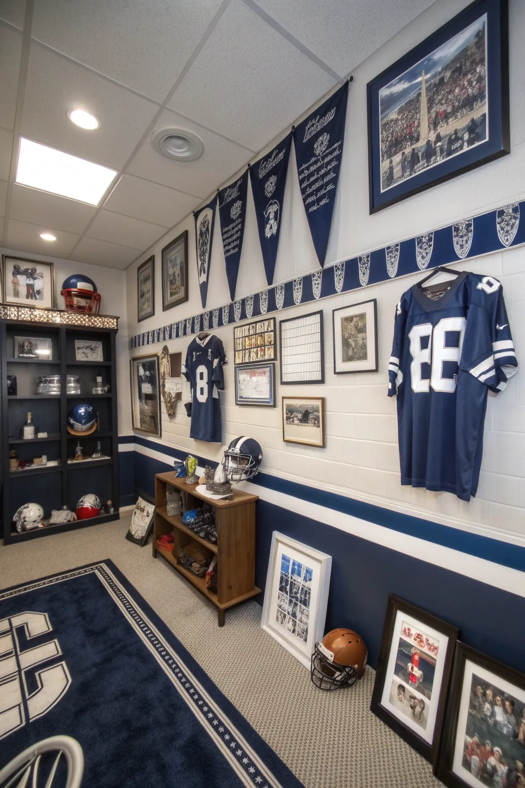 A fully themed sports room for enthusiasts