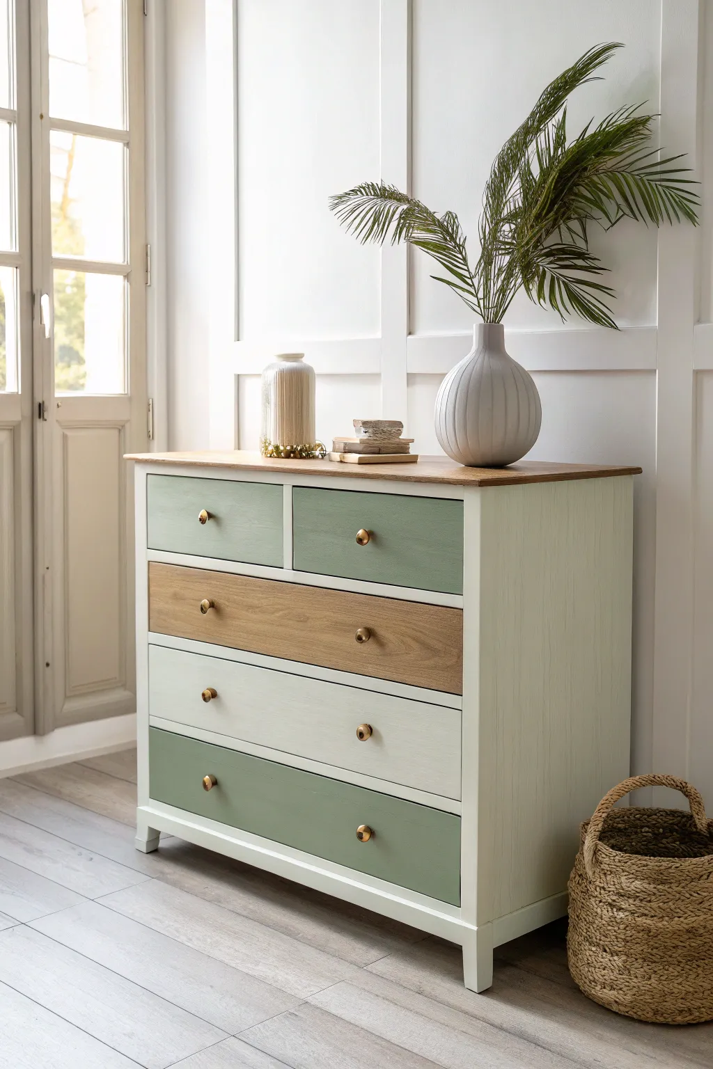 Transform your space with a touch of two-tone elegance. Discover the beauty of minimalist design with a hint of bohemian flair.