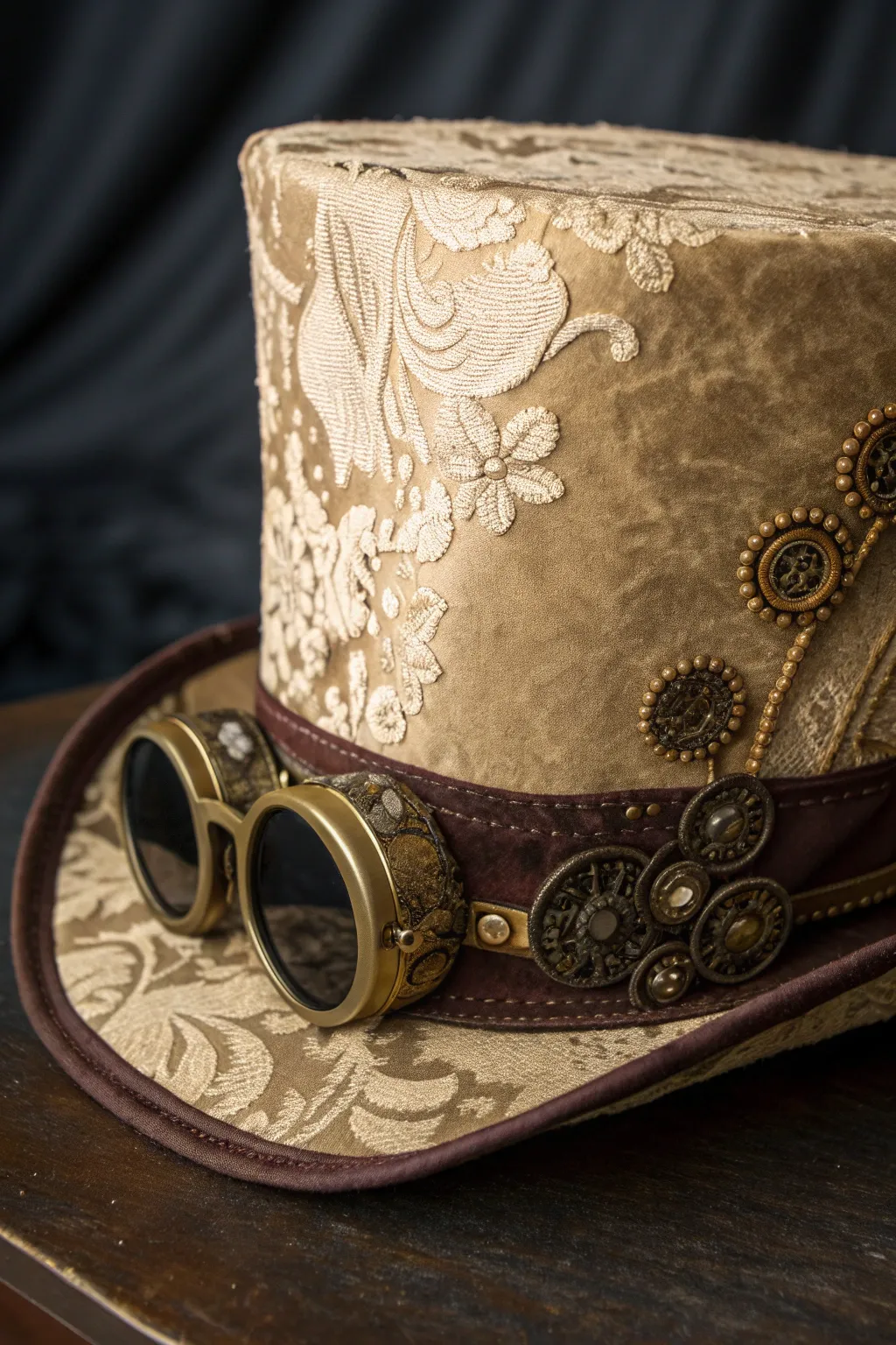 Elevate your steampunk style with luxurious fabrics that exude Victorian elegance.