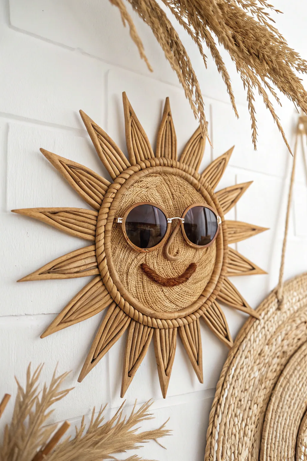 Brighten your day with this cheerful sun face, a perfect blend of simplicity and natural beauty.