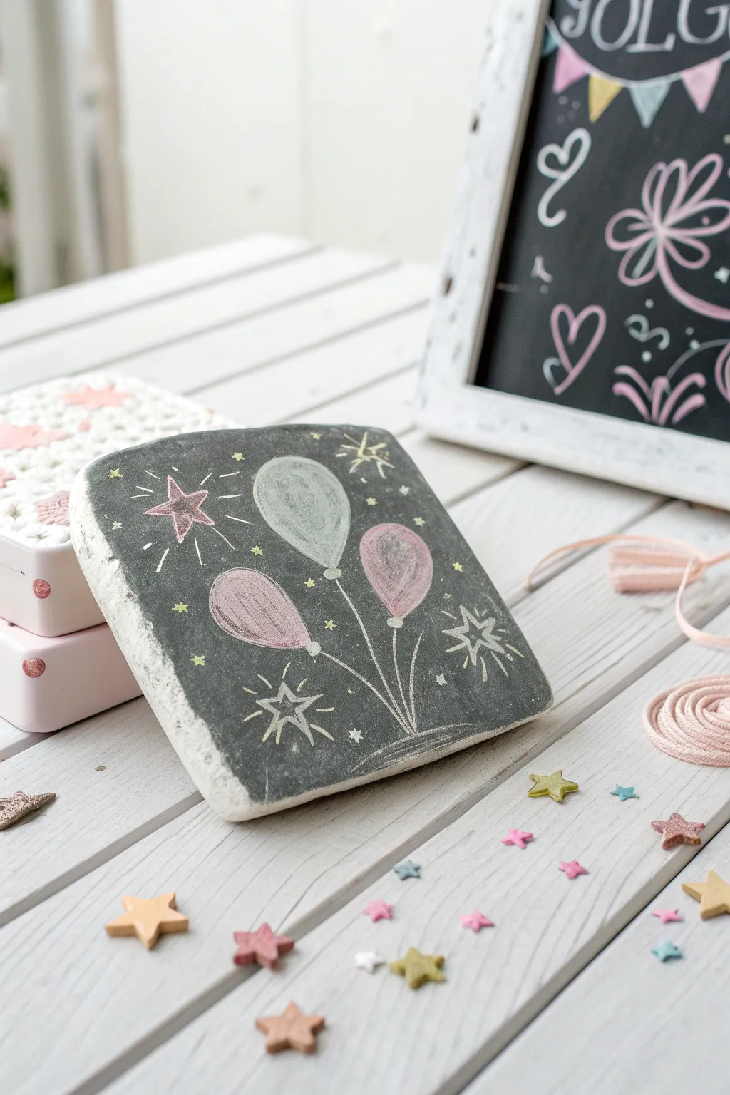 Celebrate the joy of teaching with whimsical chalk art that speaks to simplicity and elegance.