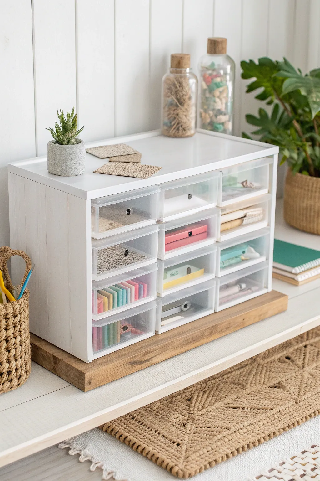 Elevate your organization game with transparent drawers – where simplicity meets style. 🌿✨