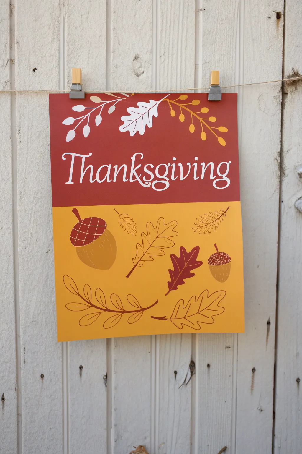 Celebrate with simplicity: Craft a Thanksgiving poster that captures the warmth and charm of the season.