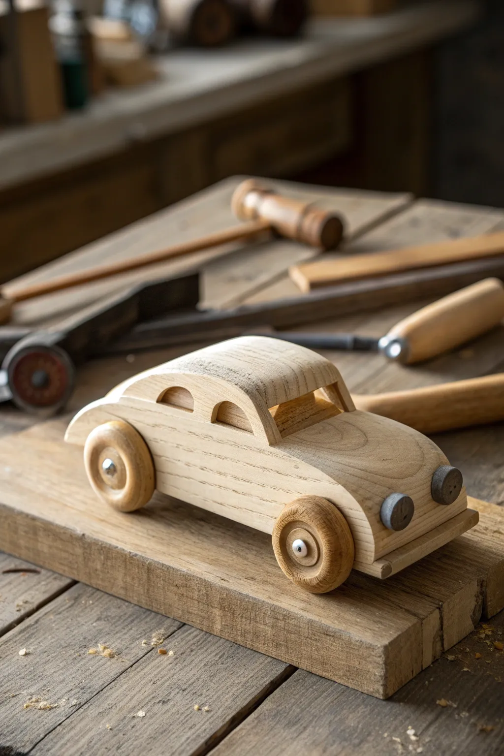 Timeless Craftsmanship: A Wooden Toy Car That Captures the Heart