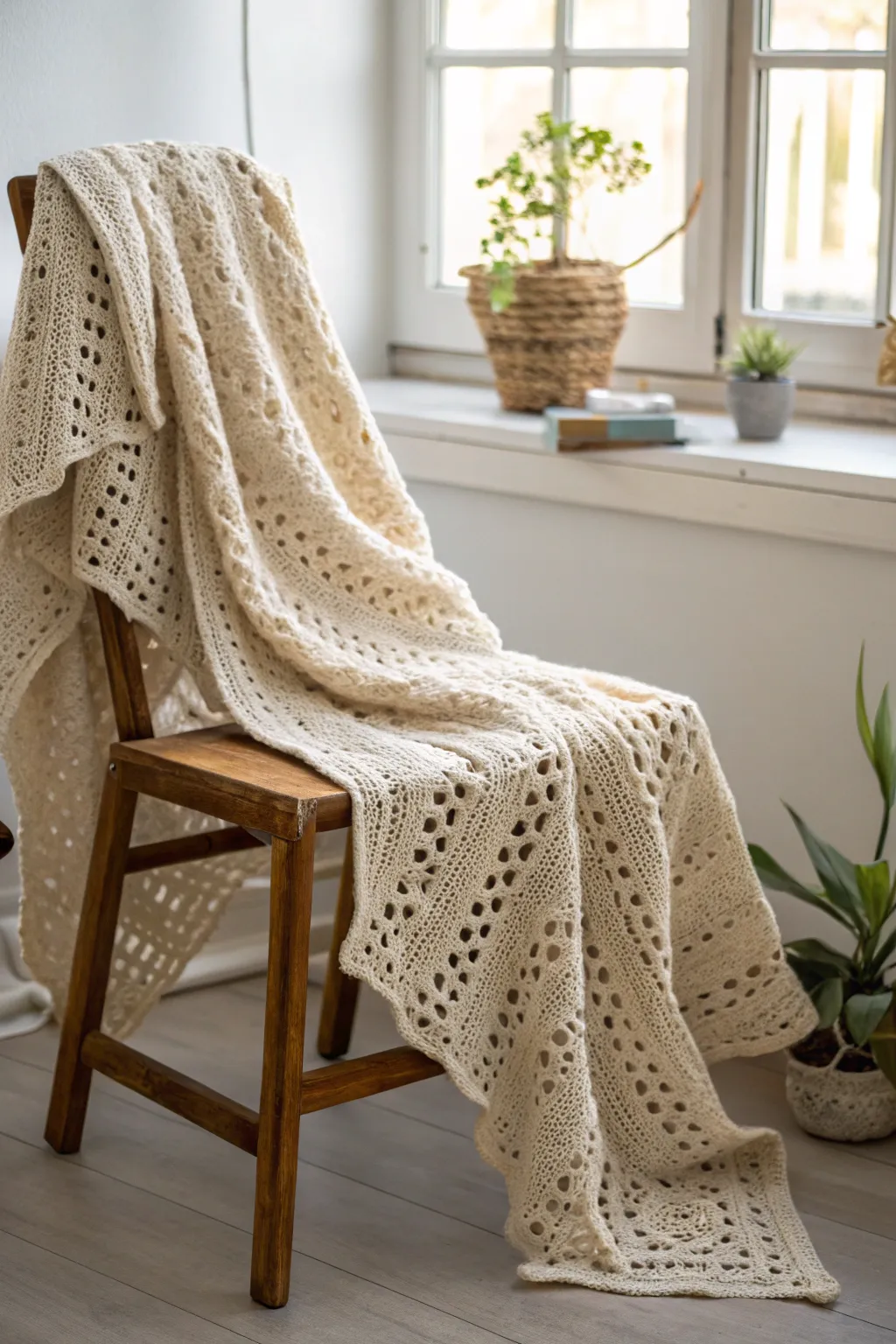 Embrace the cozy elegance of a handcrafted shawl for those breezy evenings. 🌿🧶
