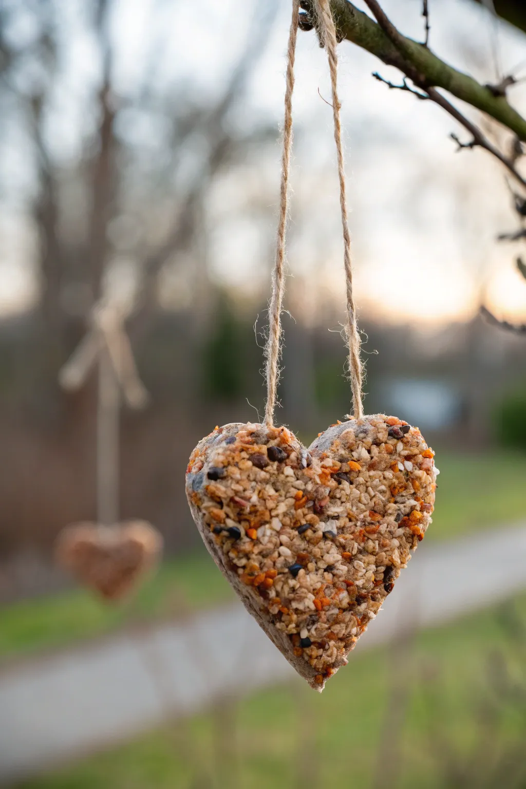 Craft with love: A heart-shaped feeder to nurture nature's friends.