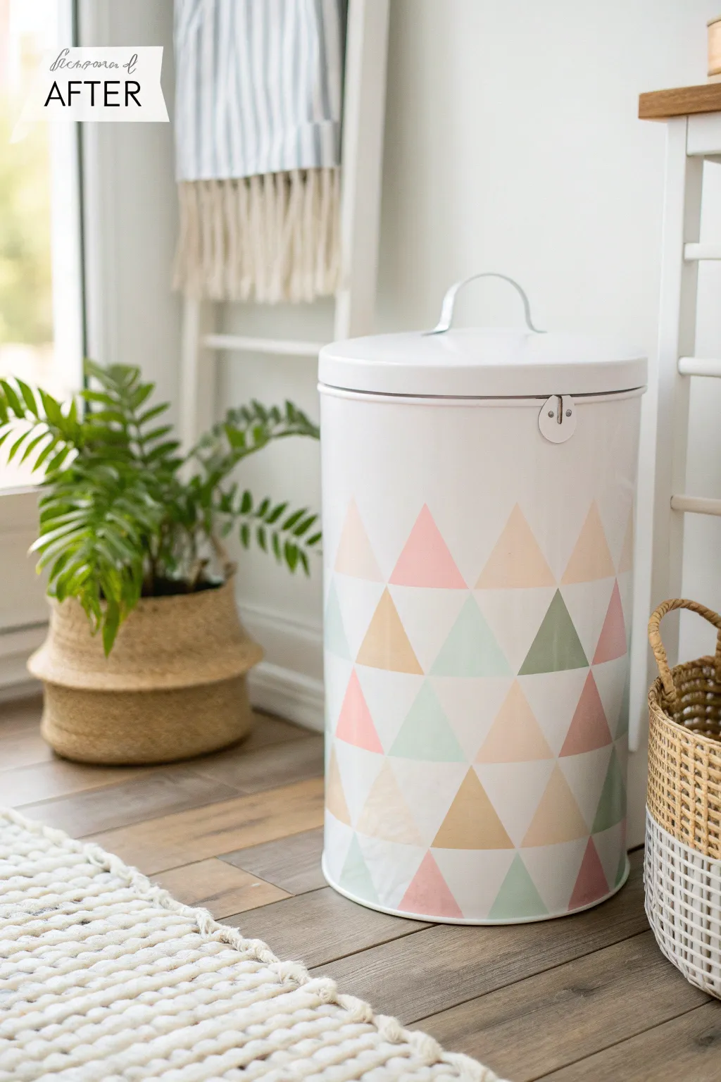 Transform the ordinary into the extraordinary with a touch of artistic flair. #TrashCanTransformation