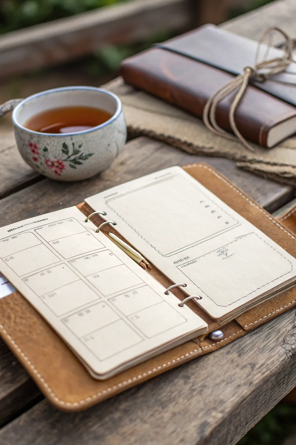 Plan your next project with elegance and simplicity using a traveler's notebook. #ProjectPlanning #MinimalistStyle
