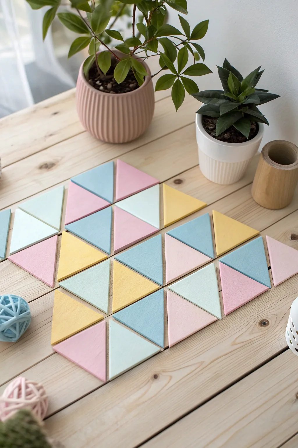 Discover the elegance of simplicity with handcrafted geometric patterns!