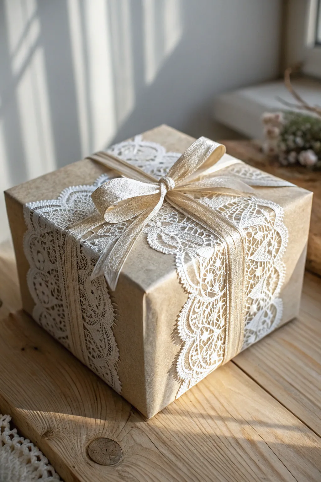 Elevate your trousseau packing with timeless lace and ribbon touches for a nostalgic and elegant finish.