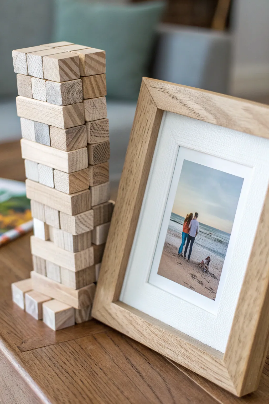 Transform your gallery wall with a chic, rustic twist using tumbling tower blocks!