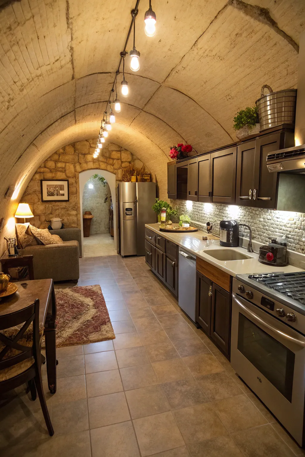 Modern amenities for a comfortable underground living experience.