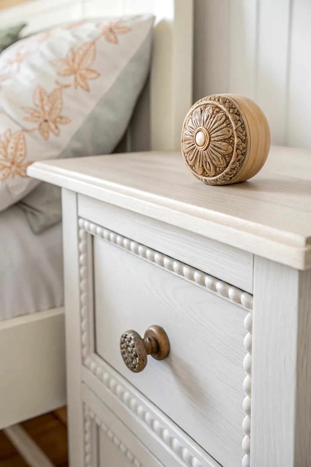 Transform your nightstand with a touch of minimalist elegance—new hardware makes all the difference!