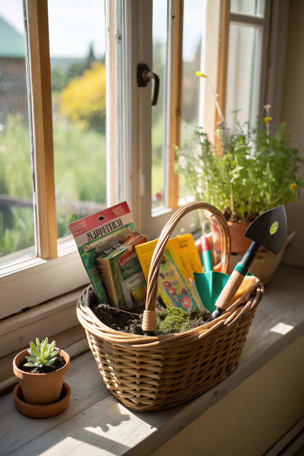 Cultivate love with this gardener's delight basket.