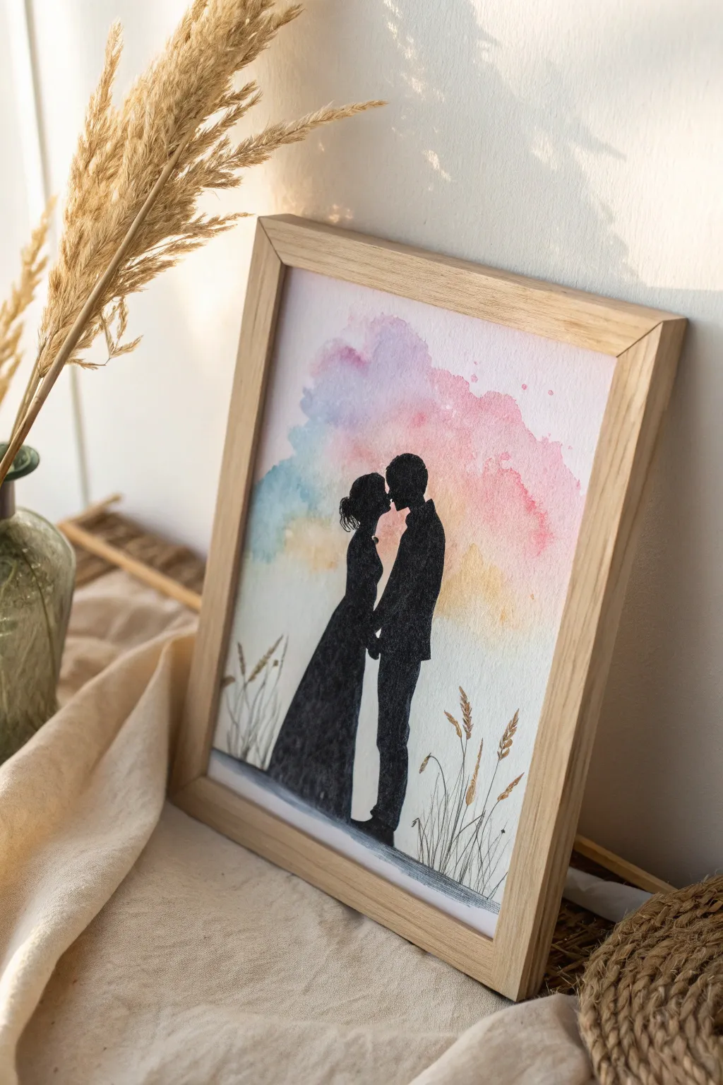 Celebrate love with the timeless elegance of watercolor art. #ValentinesDay #MinimalistArt