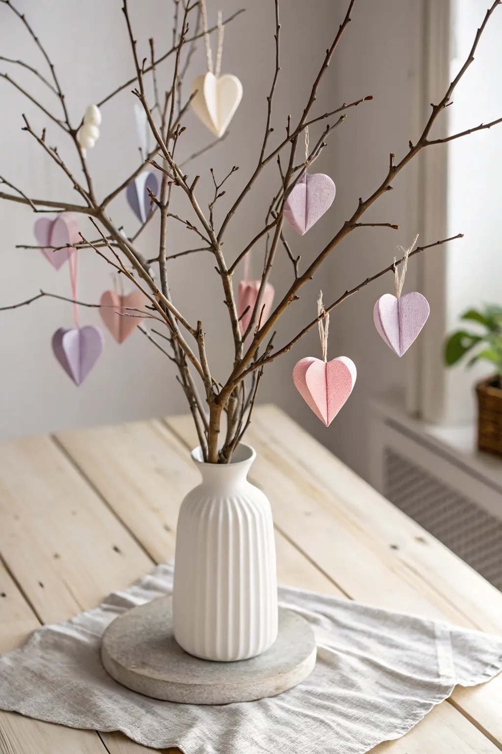 Embrace minimalist elegance with these charming heart branch centerpieces, perfect for a touch of natural beauty this Valentine's.
