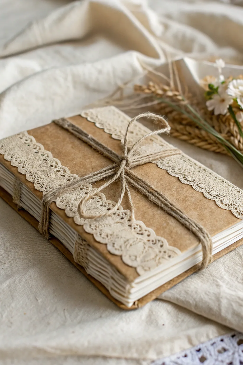 Embrace the beauty of rustic charm with this exquisitely handcrafted vintage journal, perfect for capturing your thoughts and dreams.