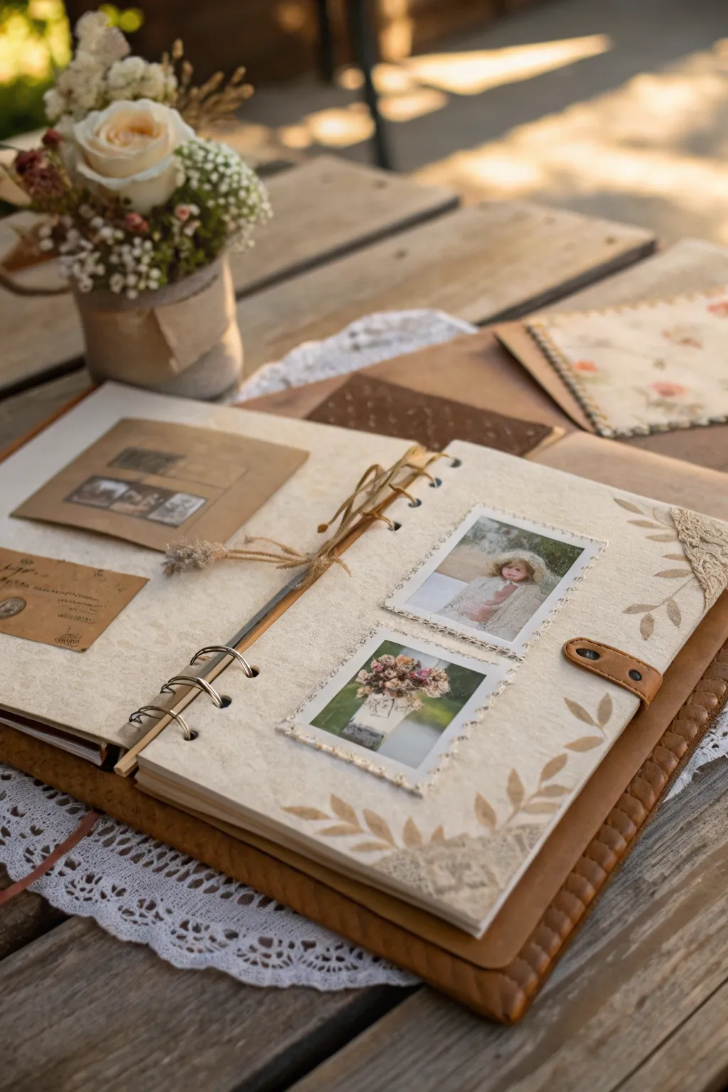 Embrace the timeless charm of vintage scrapbooking with earthy tones that let your memories shine.